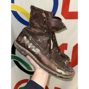 Gokey High Prairie Boots Mens 10.5 EE Brown Leather Distressed Painter